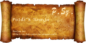 Polák Szonja névjegykártya